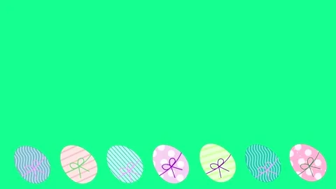 Stop motion animation of colorful rotating eggs - easter background - loop Stock Footage 149881027