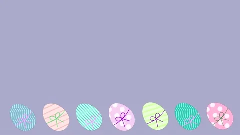 Stop motion animation of colorful rotating eggs - easter background - loop Stock Footage 149881179