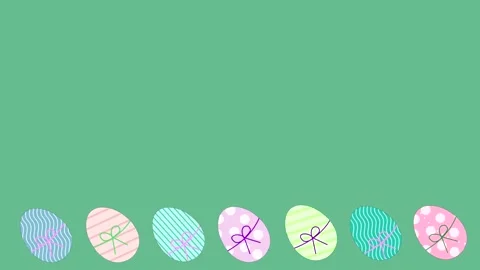 Stop motion animation of colorful rotating eggs - easter background - loop Stock Footage 149881193