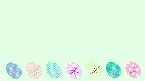 Stop motion animation of colorful rotating eggs - easter background - loop Stock Footage 149881202