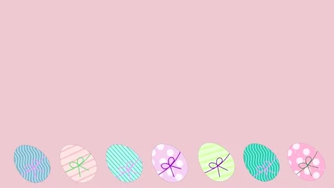 Stop motion animation of colorful rotating eggs - easter background - loop Stock Footage 149881253