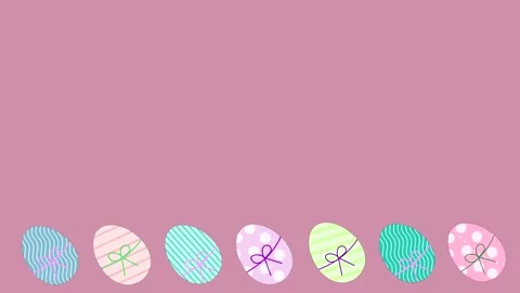 Stop motion animation of colorful rotating eggs - easter background - loop Stock Footage 149881254