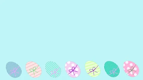 Stop motion animation of colorful rotating eggs - easter background - loop Stock Footage 149881641
