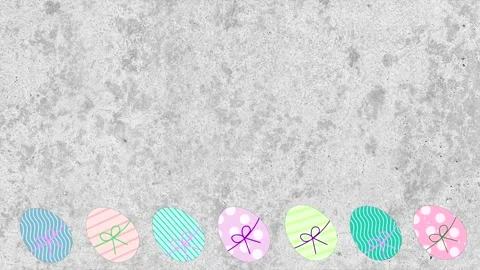 Stop motion animation of colorful rotating eggs - easter background - loop Stock Footage 149882228