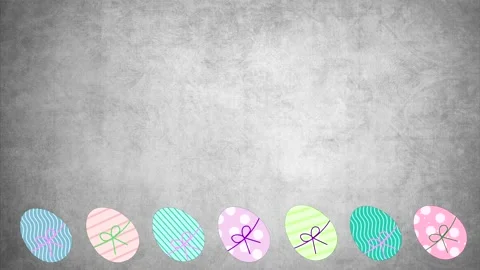 Stop motion animation of colorful rotating eggs - easter background - loop Stock Footage 149882241