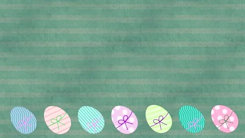 Stop motion animation of colorful rotating eggs - easter background - loop Stock Footage 149882327