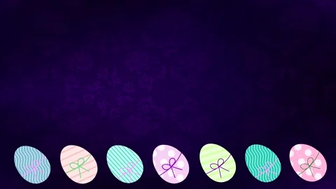 Stop motion animation of colorful rotating eggs - easter background - loop Stock Footage 149882339