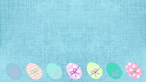 Stop motion animation of colorful rotating eggs - easter background - loop Stock Footage 149882344