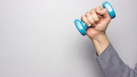Stop motion animation. Concept of losing weight, being ready for the summer Stock Footage 124286798