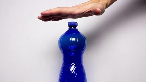 Stop motion animation. Concept of stop plastic pollution, global warming Stock Footage 124594417
