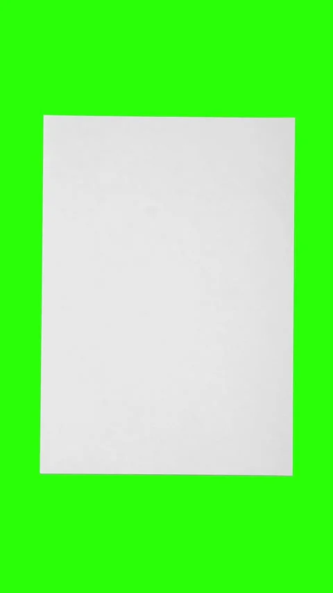 Stop motion animation of crumpled paper on a green background Stock Footage 294691915