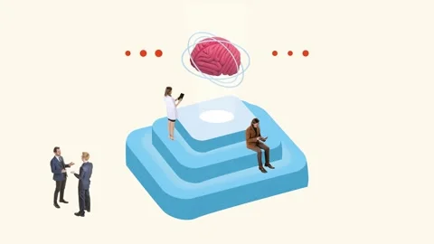 Stop motion. Animation. Employees, programmers working on development artificial Stock Footage 277649191