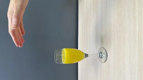 Stop Motion animation hand squeezing orange juice Stock Footage 300297030