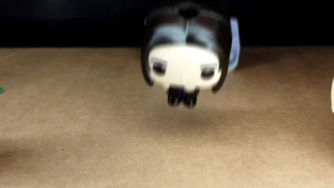 Stop motion animation with Harry Potter Funko figurines Stock Footage 241586990
