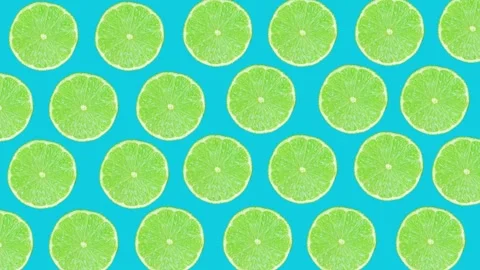 Stop motion animation, Lime seamless pattern 4k loop animation Stock Footage 294056413