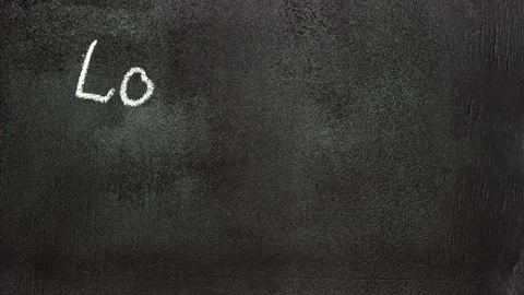 Stop motion animation: The loading process is shown in white on a chalkboard. Stock Footage 136666227