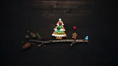 Stop motion animation of Merry Christmas, Stock Video