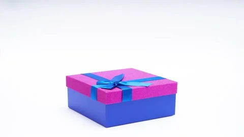 Stop motion animation of moving boxes with gifts Stock Footage 136728829