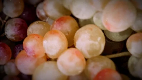 Stop motion animation pattern of   grapes  A lot of of fresh grapes in stop moti Stock Footage 255410022