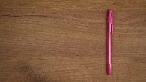 Stop motion animation of pencils lining up - work preparation Stock Footage 101954722