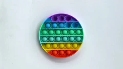 Stop Motion Animation of popit turns into pressed Stock Footage 156386188
