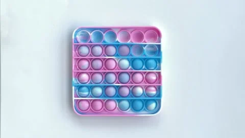 Stop Motion Animation of popit turns into pressed Stock Footage 156386396