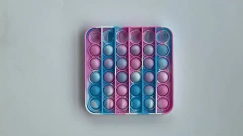 Stop Motion Animation of popit turns into pressed Stock Footage 156404992