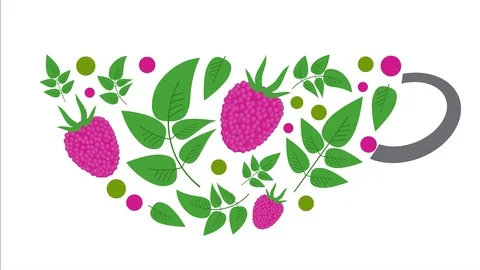 Stop motion animation of raspberry in the shape of a cup. Stock Footage 117255379