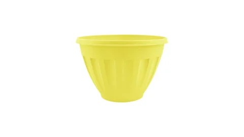 Stop motion animation. Ribbed color pots. Changing the color of flower pot on a Stock Footage 155379413