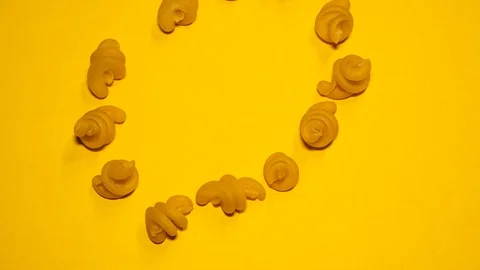 Stop Motion animation rotating paste Stock Footage 129505474