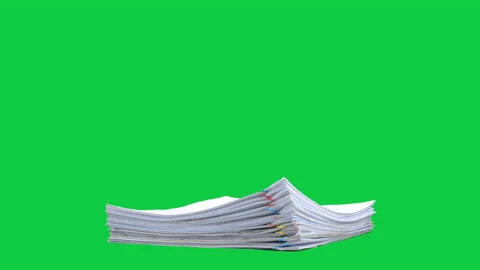 Stop motion animation Stacks overload document paper files Stock Footage 140092141