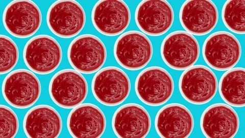 Stop motion animation, Tomato seamless pattern 4k loop animation Stock Footage 294056853