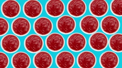 Stop motion animation, Tomato seamless pattern 4k loop animation Stock Footage 294056871