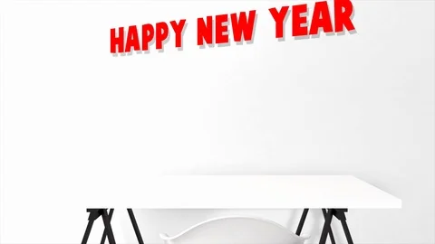 Stop motion animation video, New 2020 year minimalistic animation.happy new y Stock Footage 121598321