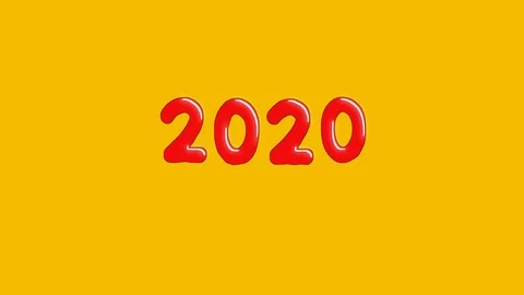 Stop motion animation video, New 2020 year minimalistic animation.happy new y Stock Footage 121598322