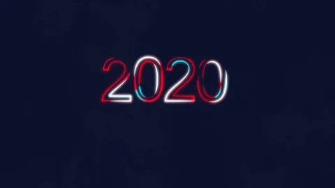 Stop motion animation video, New 2020 year minimalistic animation.happy new y Stock Footage 121598330