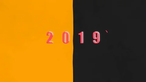 Stop motion animation video, New 2020 year minimalistic animation.happy new y Stock Footage 121598333