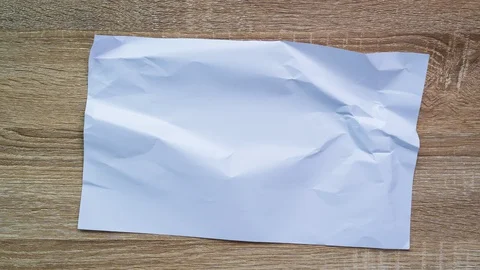 Stop Motion animation video The scene of the paper sheet is a ball and a pape Stock Footage 128019449