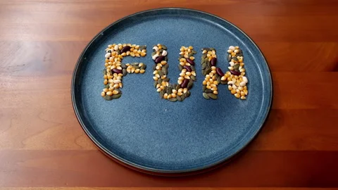 Stop motion animation of the word "Fun". Stock Footage 162488199