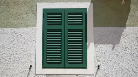 Stop motion animations of different wooden shutters Stock Footage 158888352