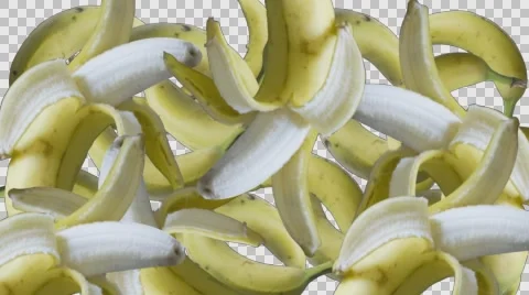 Stop motion bananas alpha 4k Stock Footage 62844981