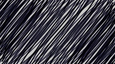 Stop motion black marker strokes scribble background overlay abstract texture Stock Footage