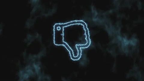 Stop motion. The blue thumb-down icon gradually increases and changes color to Stock Footage 142429138