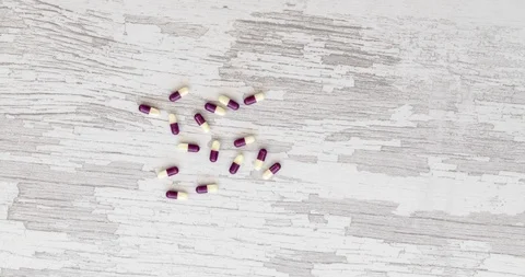 Stop Motion of Bye bye Drugs, Welcome Fruits ? 4K Stock Footage 101337228