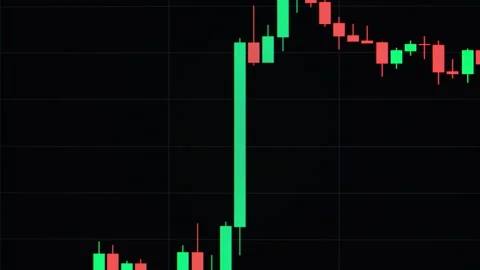 Stop motion candlestick chart of the stock market Vidéo 332911238