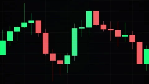 Stop motion candlestick chart of the stock market Vidéo 332911419