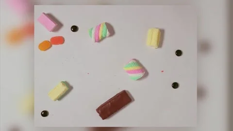 Stop Motion Candy Animation Forming 2026 New Year Numbers Stock Footage 324585822