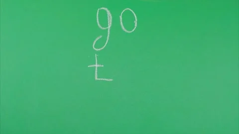 Stop motion, chalk writes "go to school" on the blackboard Video stock 136848703
