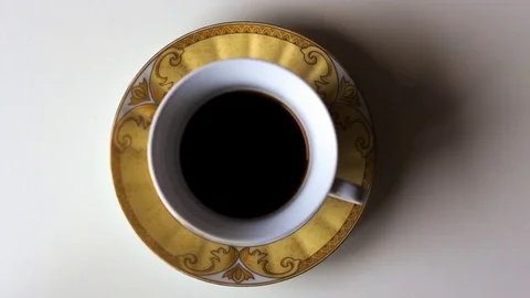 Stop Motion Coffee Cup Filled And Emptied Stock Footage 71098169
