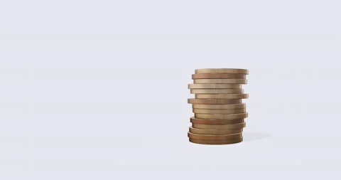 Stop motion coin growth Stock Footage 132951882